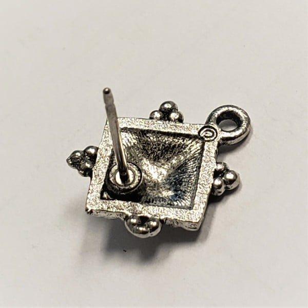 Earring Tops Light Antique Silver Plated Pewter (2)