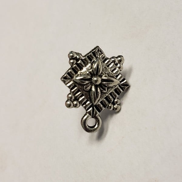 Earring Tops Light Antique Silver Plated Pewter (2) - Image 2