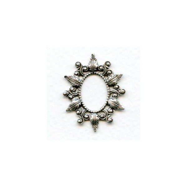Vines and Leaves Setting Framework Oxidized Silver (1)