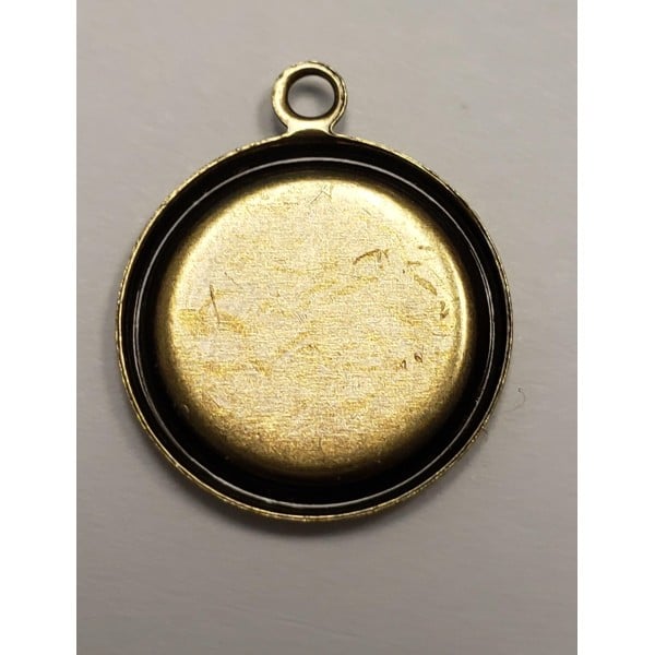 Simple 11mm Settings plated Oxidized Brass (6) - Image 2