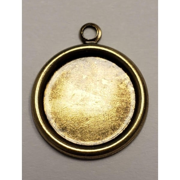 Simple 11mm Settings plated Oxidized Brass (6) - Image 3