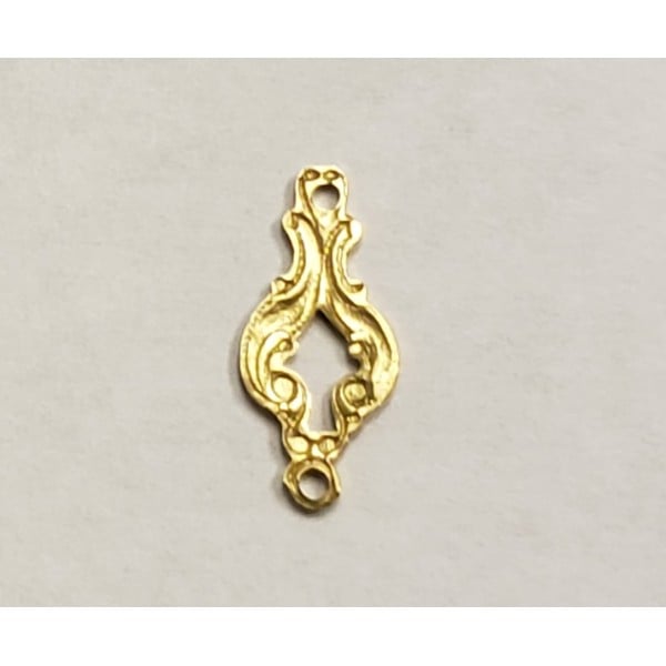 Tiny Elegant Connector Raw Brass 15mm (12)