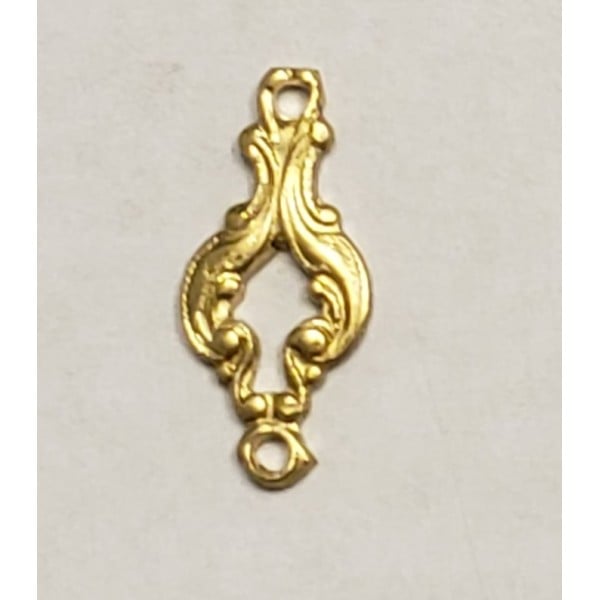 Tiny Elegant Connector Raw Brass 15mm (12) - Image 2