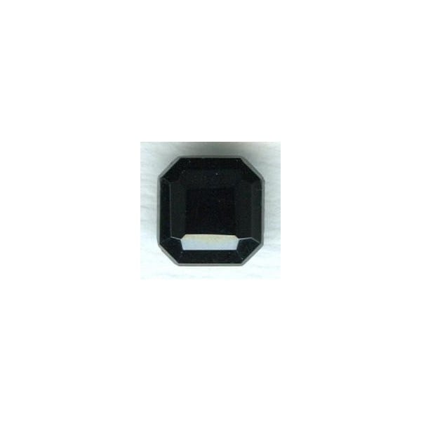 Jet Glass Square Octagon Stones 10x10mm