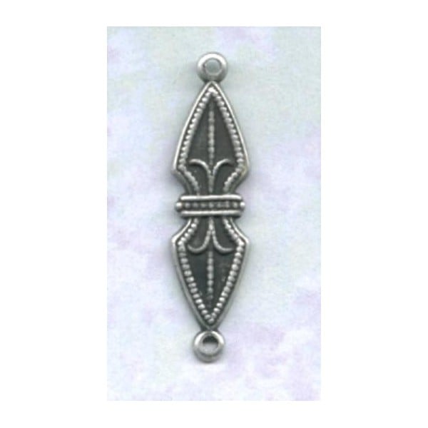 Great Looking 2 Loop Connectors Oxidized Silver (12)