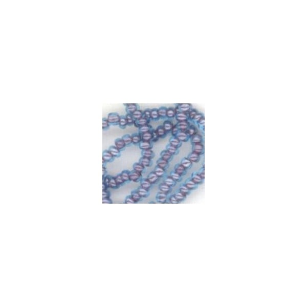 ^Glass Seed Beads Blue Lined with Purple 3mm Size 8/0