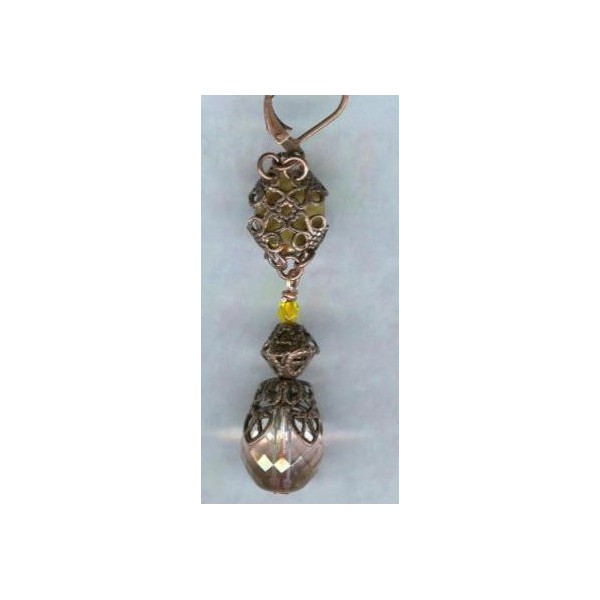 ^Four Point Oxidized Copper Filigrees 16mm (12) - Image 3