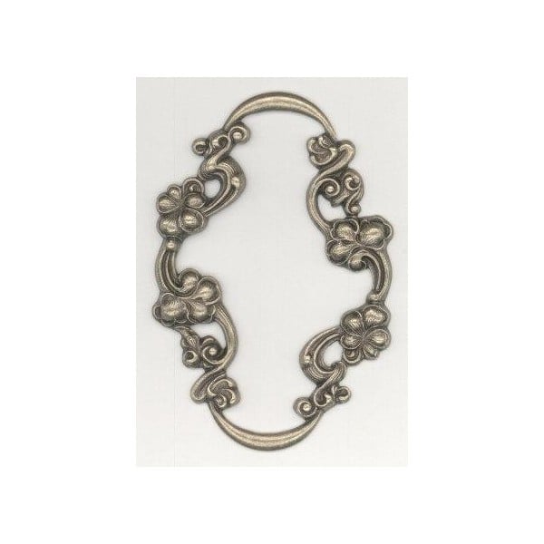 Floral Framework on a Grand Scale Oxidized Brass