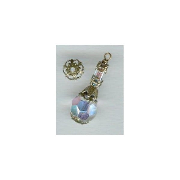 Favorite Filigree Bead Caps 9mm Oxidized Brass (24) - Image 2
