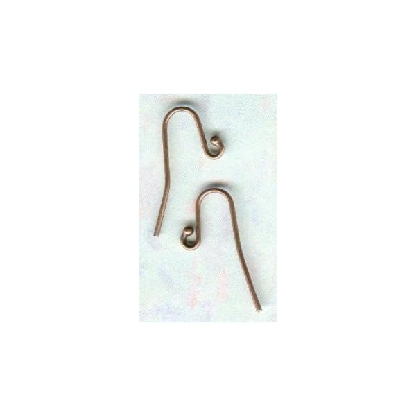 Fish Hook Ball Loop Earring Findings Oxidized Copper