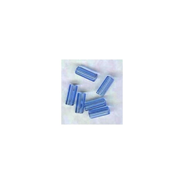 Sapphire Hex Tube Beads Czech Glass 10x4mm