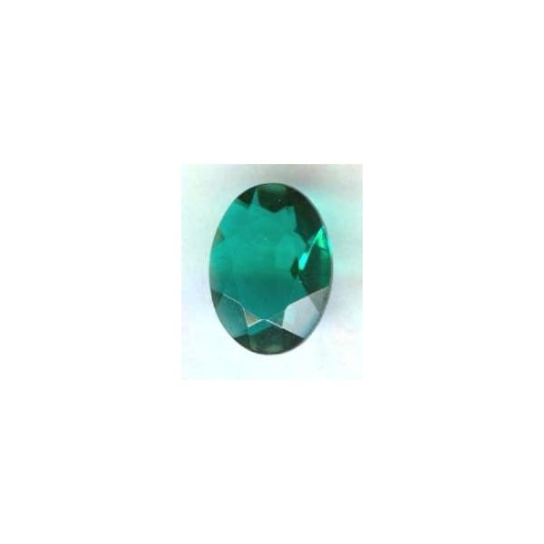 Emerald Glass Oval Unfoiled Jewelry Stones 14x10mm