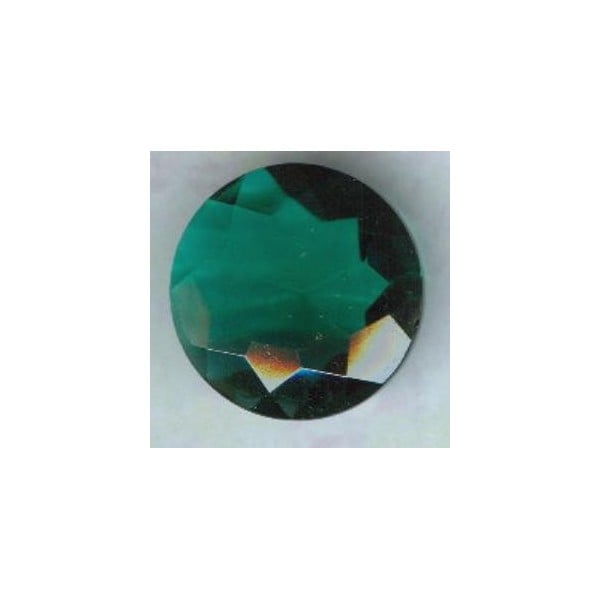 ^Emerald Glass Round 25mm Unfoiled Jewelry Stone (1)