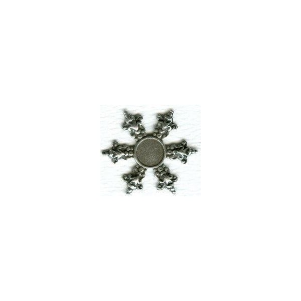 ^Sunray 8mm Settings Oxidized Silver