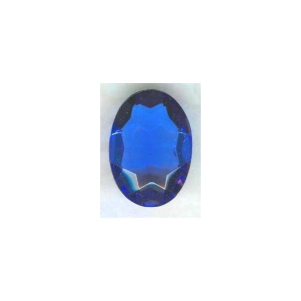 Sapphire Glass Oval Unfoiled Jewelry Stone 18x13mm