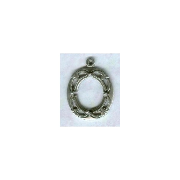 ^Art Deco Style 12x10mm Setting Oxidized Silver (1)