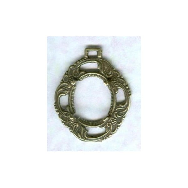 ^Delicate Openwork 12x10mm Settings Oxidized Brass (2)