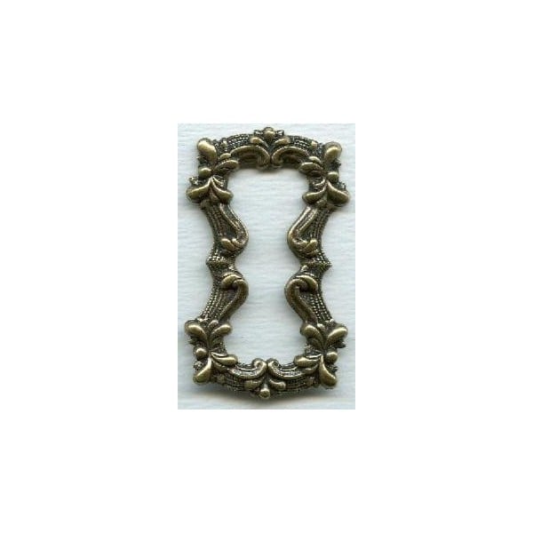 Beautifully Detailed Floral Framework Oxidized Brass