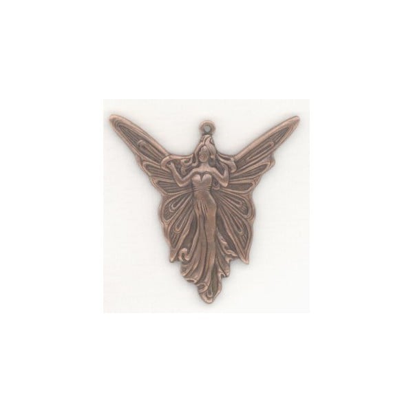 Angel Fairy Goddess 30mm Pendants Oxidized Copper