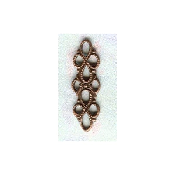 ^Dainty Filigree Connectors 20mm Oxidized Copper (12)