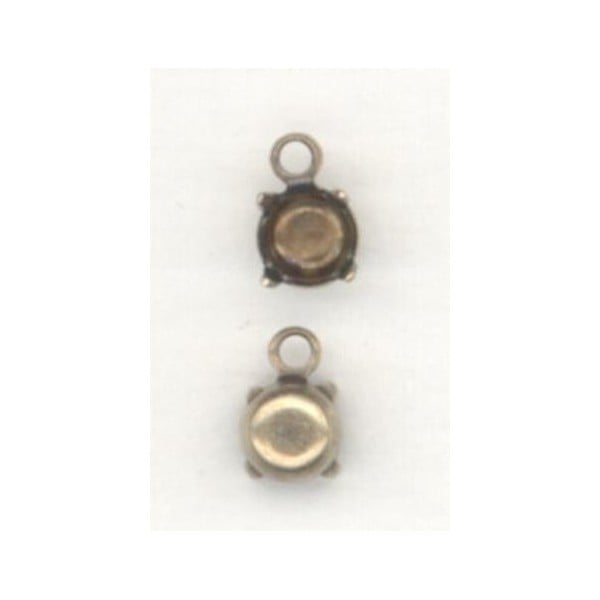 ^Round 5mm Pendant Settings Oxidized Brass