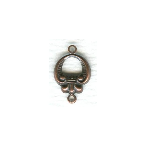 Hoop Connectors 15mm Oxidized Copper