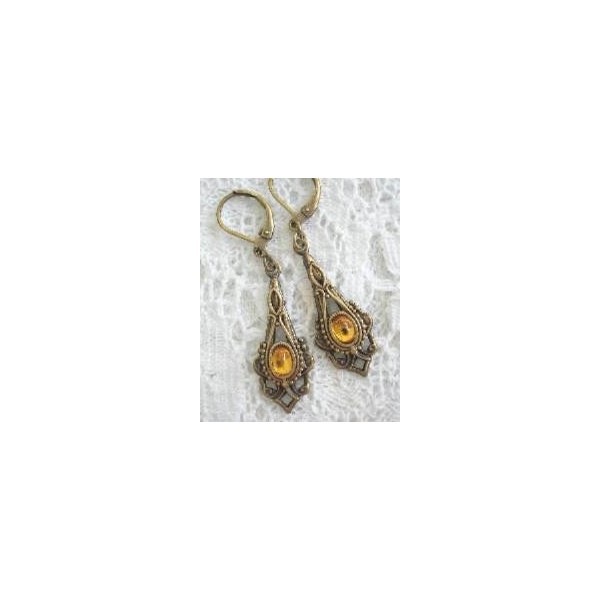 Delicate Pendant Settings Oxidized Brass 24mm - Image 2