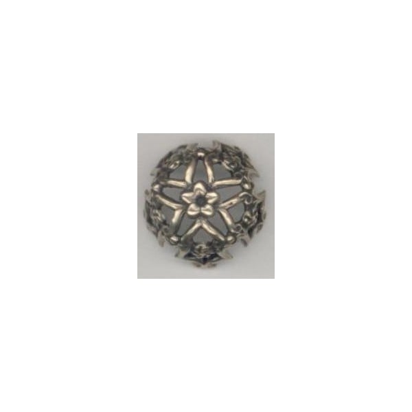 ^Bowl Shaped Openwork Stamping Oxidized Brass
