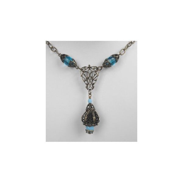 Exquisite Filigree Bead Cap Oxidized Silver 16mm (1) - Image 2