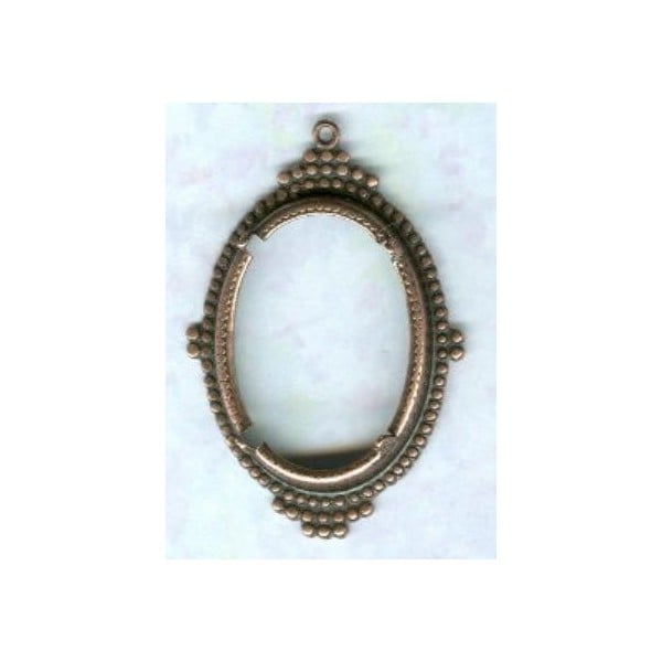 ^Ancient Design Edge Setting 25x18mm Oxidized Copper (1)
