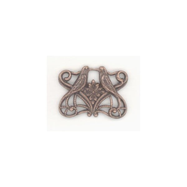 Love Bird Connectors Victorian Romance Oxidized Copper (6)