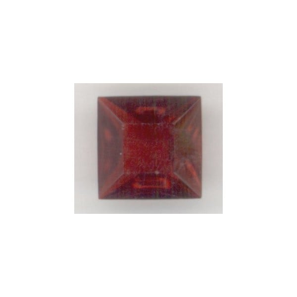 Square Ruby Pointed Back Stones 12x12mm