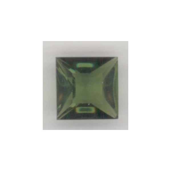 Square Olivine Pointed Back Stones 12x12mm