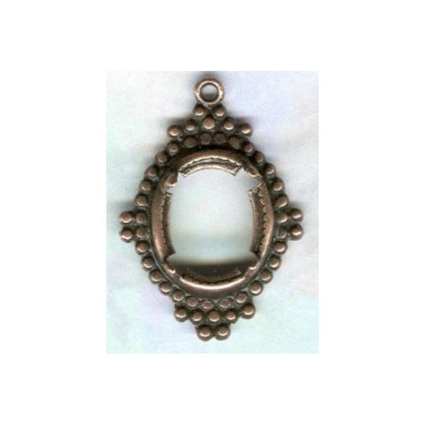 ^Ancient Design Edge 12x10mm Setting Oxidized Copper
