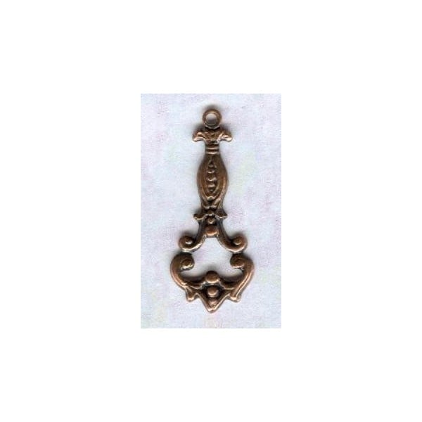 Delicate Pendants 25mm Oxidized Copper (12)