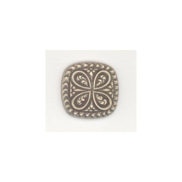 Intricate Cushion Square 15mm Oxidized Brass