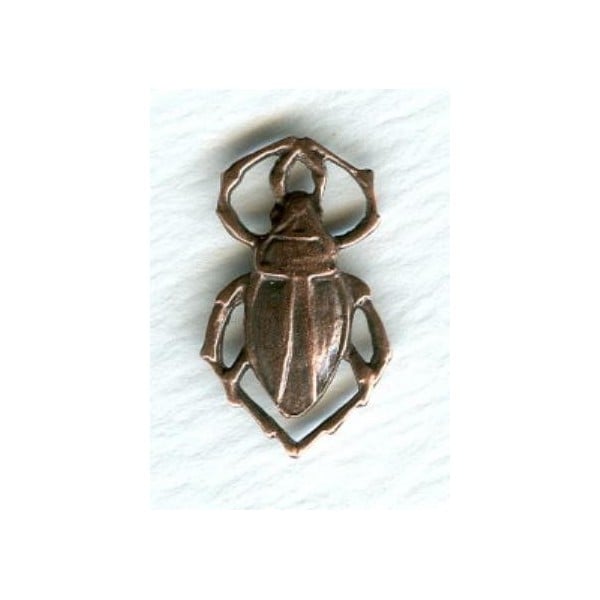 Beetle Connectors Oxidized Copper 17mm (6)