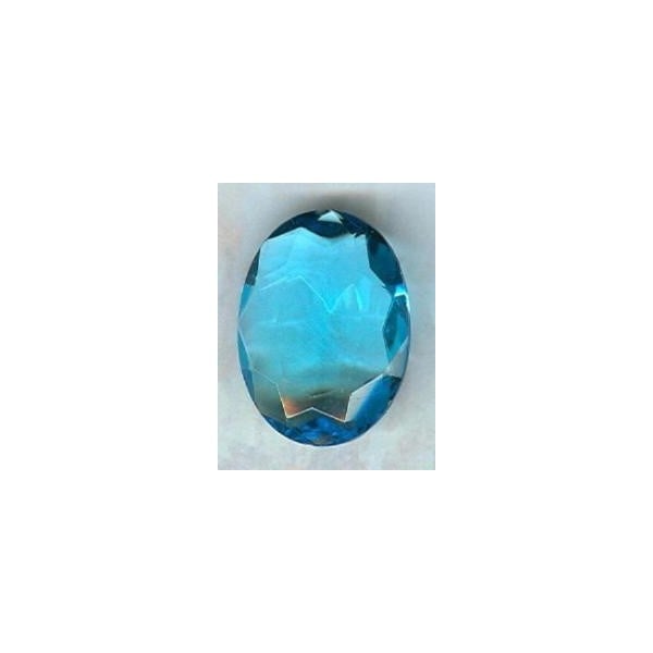 ^Aquamarine Glass Oval Unfoiled Stones 12x10mm
