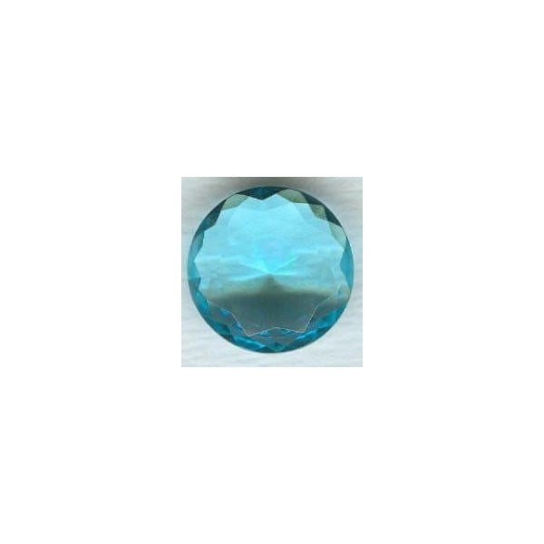 ^Aquamarine Unfoiled Glass Round Jewelry Stone 18mm