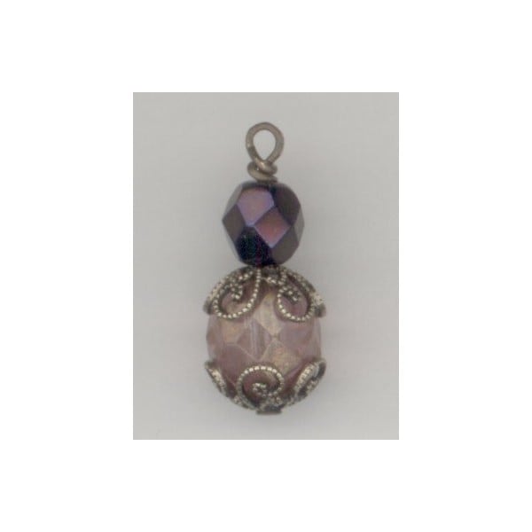 Victorian Style Filigree Bead Caps 10mm Oxidized Brass (6) - Image 2