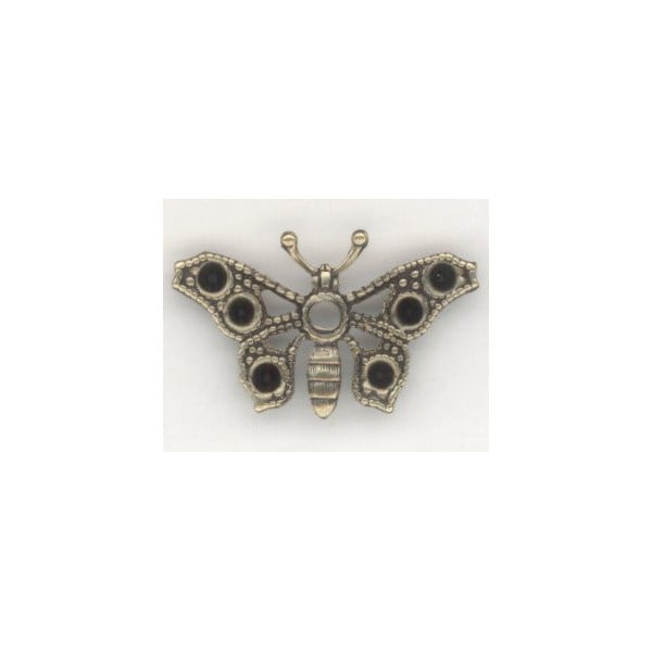 ^Butterflies to hold Rhinestones Oxidized Brass 26mm