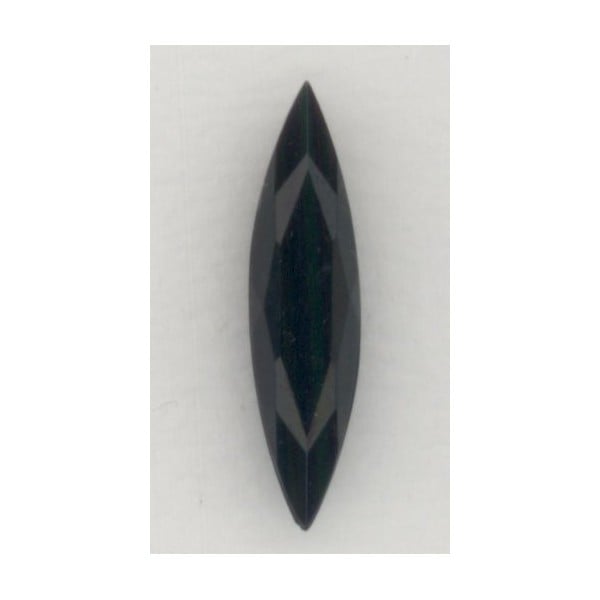 ^Jet Glass Navette Shape Jewelry Stones 24x6mm