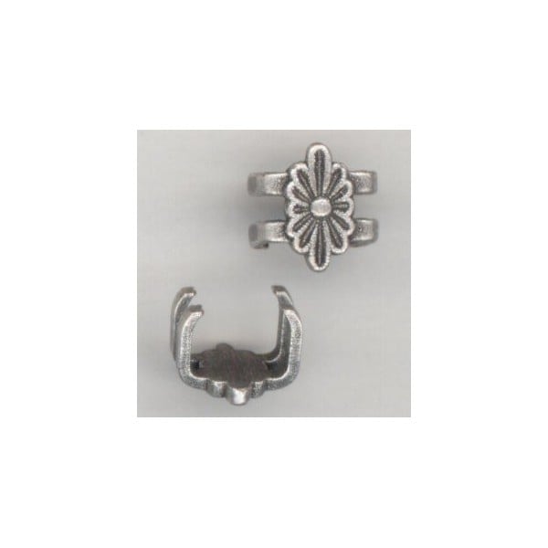 Connector Clamps Oxidized Silver 10mm (2) - Image 2