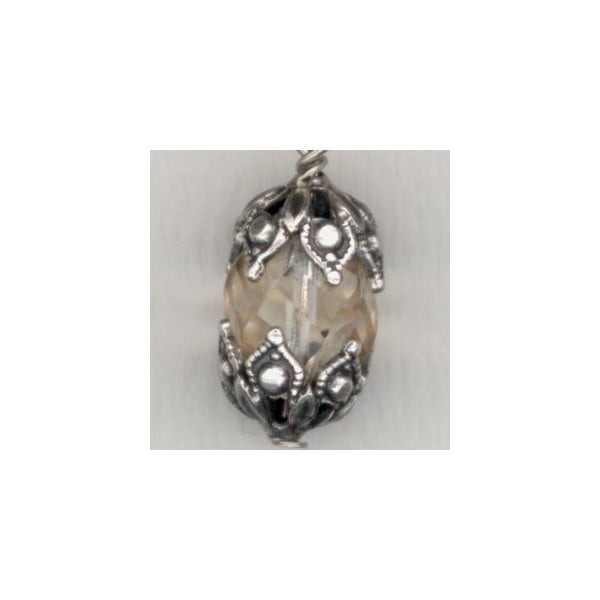 Elegant Gothic Style Bead Caps Oxidized Silver 8mm (6) - Image 4