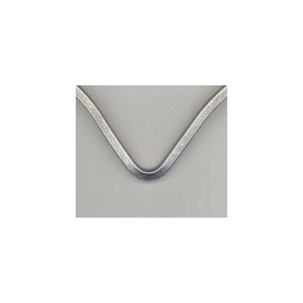 ^Neck Ring Oxidized Silver V Front Square Wire - Image 3