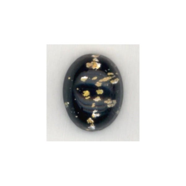 Dark Blue Glass Opal Cabochons Handmade 10x8mm (2)