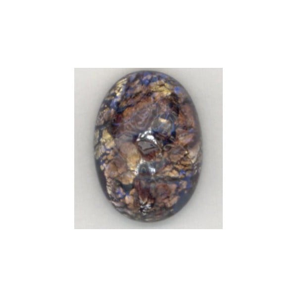 Amethyst Glass Opal Cabochon Handmade 14x10mm (1)