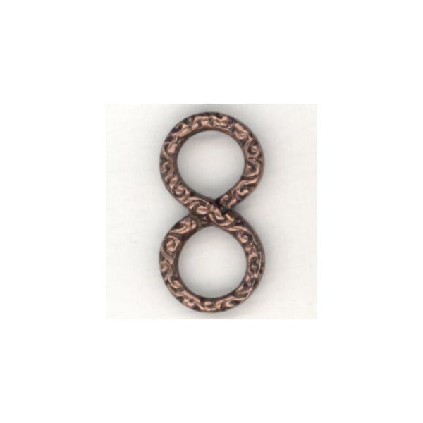 ^Infinity Symbol Connectors 20mm Oxidized Copper (6)