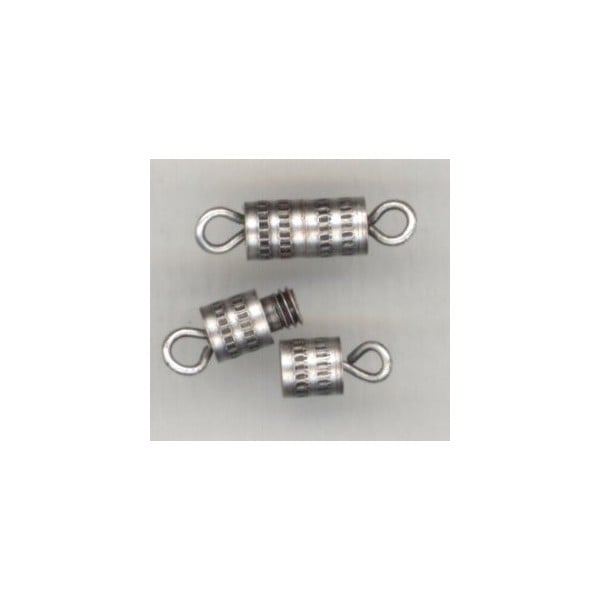 ^Barrel Clasps Oxidized Silver 4mm (6)