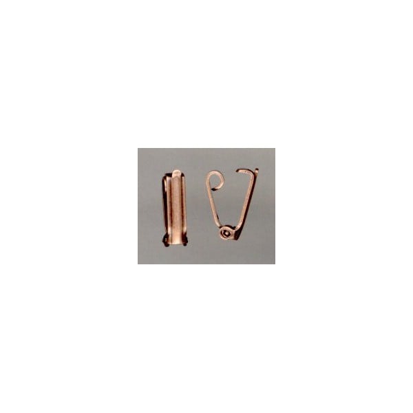 ^Vintage Style Oxidized Copper Plated Foldover Clasps (12)